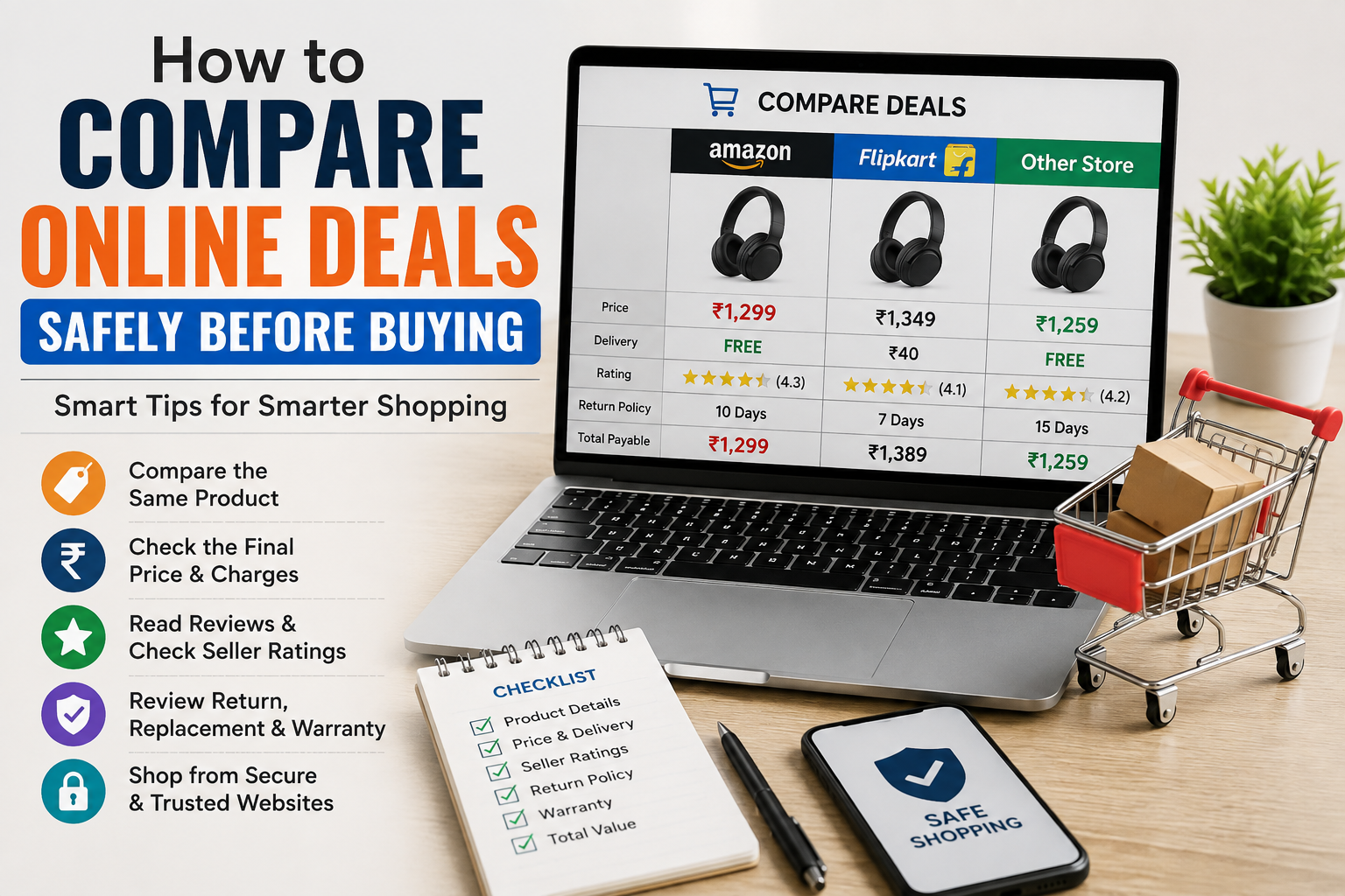 How to Compare Online Deals Safely Before Buying